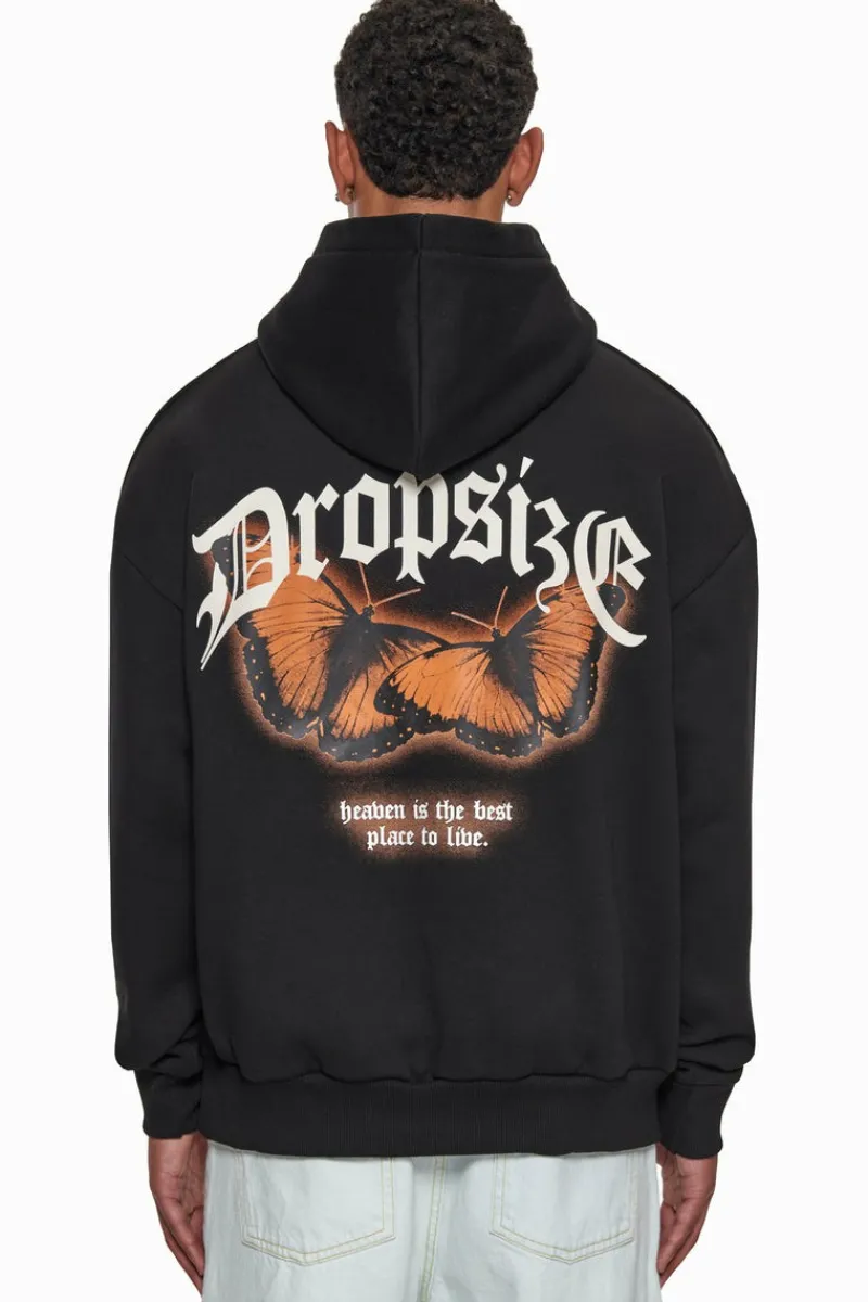Hoodie<Dropsize Heavy Oversize Best Place To Live Hoodie Black/Orange
