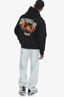 Hoodie<Dropsize Heavy Oversize Best Place To Live Hoodie Black/Orange