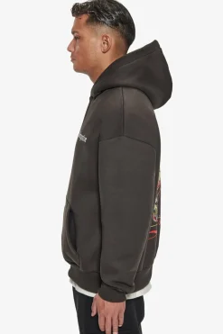Hoodie<Dropsize Heavy Oversize Big Logo Hoodie Washed Black