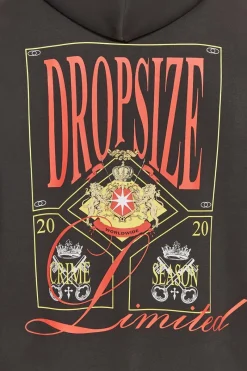 Hoodie<Dropsize Heavy Oversize Big Logo Hoodie Washed Black