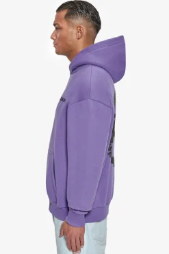 Hoodie<Dropsize Heavy Oversize Blurred Logo Hoodie Washed Purple