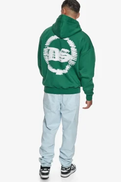 Hoodie<Dropsize Heavy Oversize Blurred Logo Hoodie Washed Green