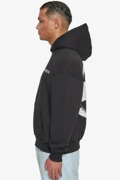 Hoodie<Dropsize Heavy Oversize Blurred Logo Hoodie Black
