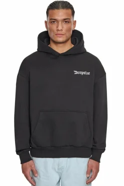 Hoodie<Dropsize Heavy Oversize Blurred Logo Hoodie Black
