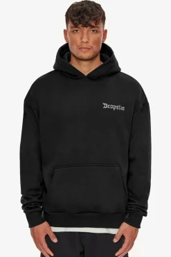 Hoodie<Dropsize Heavy Oversize Broken Heart Hoodie Washed Black