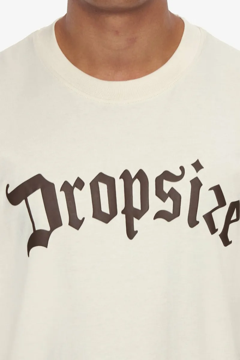 T-Shirt<Dropsize Heavy Oversize Brown Logo Puffer Print T-Shirt Coconut Milk