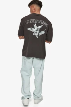 T-Shirt<Dropsize Heavy Oversize Caress Doves T-Shirt Washed Black