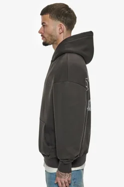 Hoodie<Dropsize Heavy Oversize Caress Doves V2 Hoodie Washed Black