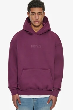 Hoodie<Dropsize Heavy Oversize Center Hd Hoodie Grape Wine