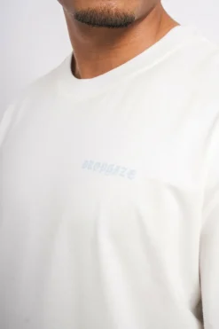 T-Shirt<Dropsize Heavy Oversize Circle Design T-Shirt Cream White/Blue