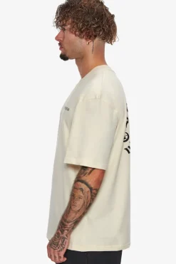 T-Shirt<Dropsize Heavy Oversize Circle Design T-Shirt Coconut Milk
