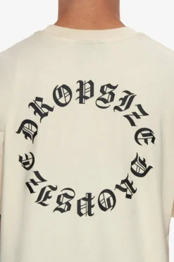 T-Shirt<Dropsize Heavy Oversize Circle Design T-Shirt Coconut Milk