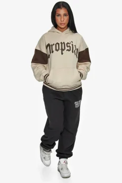 Frauen<Dropsize Heavy Oversize Colour Sleeve Hoodie Coconut Milk / Chocolate Brown
