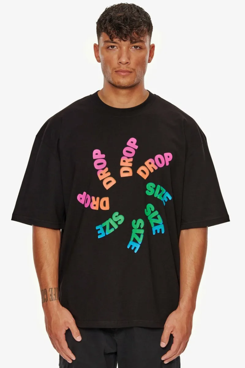 T-Shirt<Dropsize Heavy Oversize Colour Twist T-Shirt Black