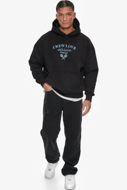 Hoodie<Dropsize Heavy Oversize Crew Athletic Hoodie Black