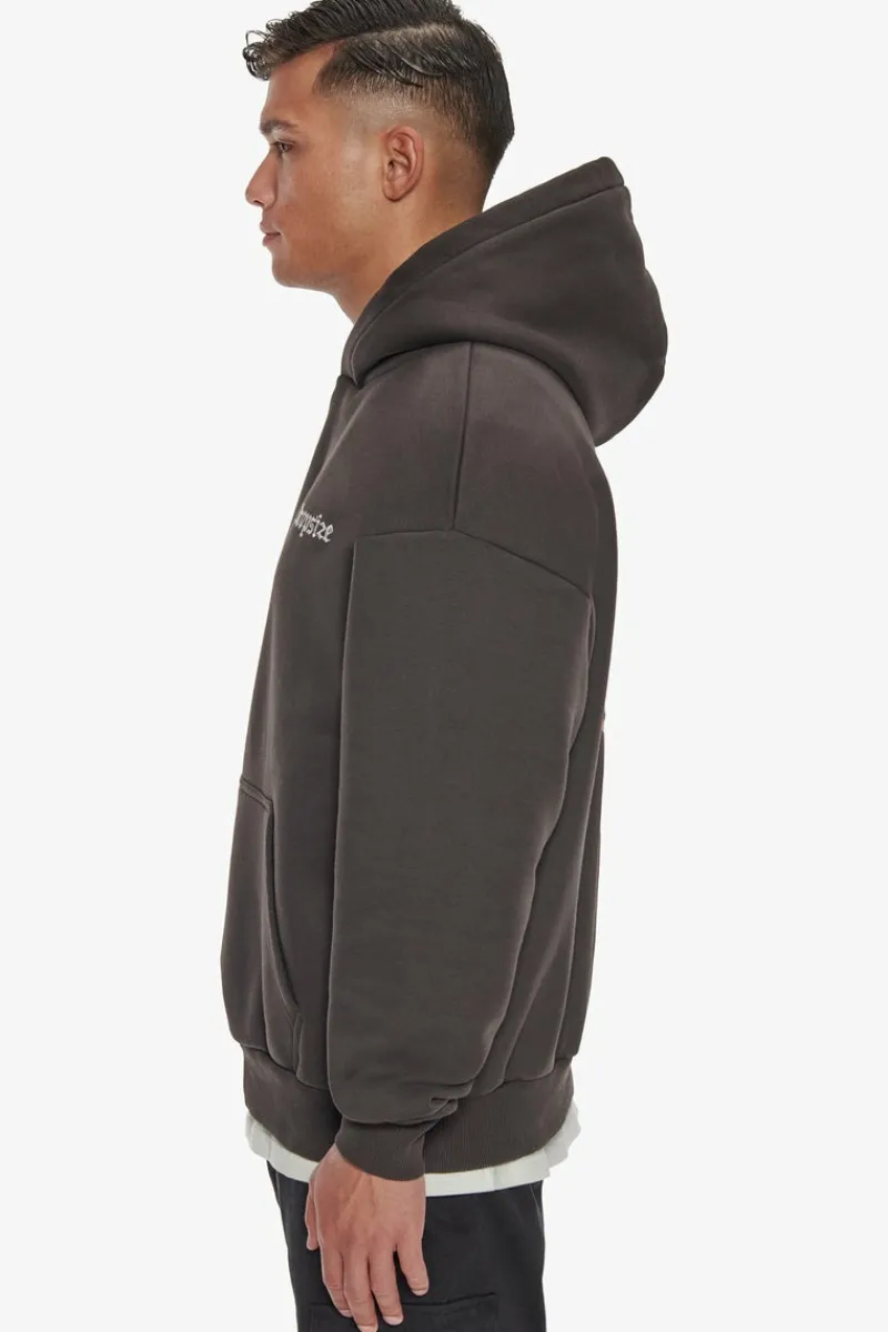 Hoodie<Dropsize Heavy Oversize Crew Love Dove Hoodie Washed Black
