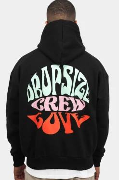 Hoodie<Dropsize Heavy Oversize Crew Love Hoodie Black