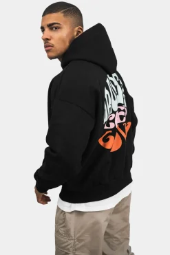 Hoodie<Dropsize Heavy Oversize Crew Love Hoodie Black