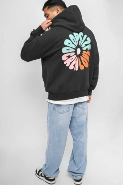 Hoodie<Dropsize Heavy Oversize Crew Love Hoodie V2 Washed Black