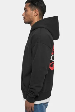 Hoodie<Dropsize Heavy Oversize ''Crew Love'' Hoodie Washed Black