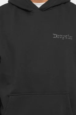 Hoodie<Dropsize Heavy Oversize ''Crew Love'' Hoodie Washed Black