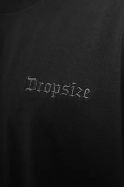 T-Shirt<Dropsize Heavy Oversize Crew Love T-Shirt Washed Black/Blue