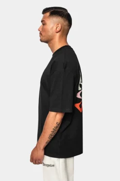 T-Shirt<Dropsize Heavy Oversize ''Crew Love'' T-Shirt Black
