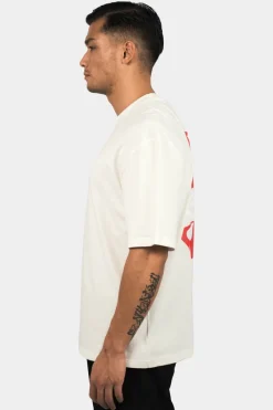 T-Shirt<Dropsize Heavy Oversize ''Crew Love'' T-Shirt Cream