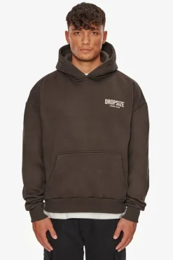 Hoodie<Dropsize Heavy Oversize Crime Club Hoodie Chocolate