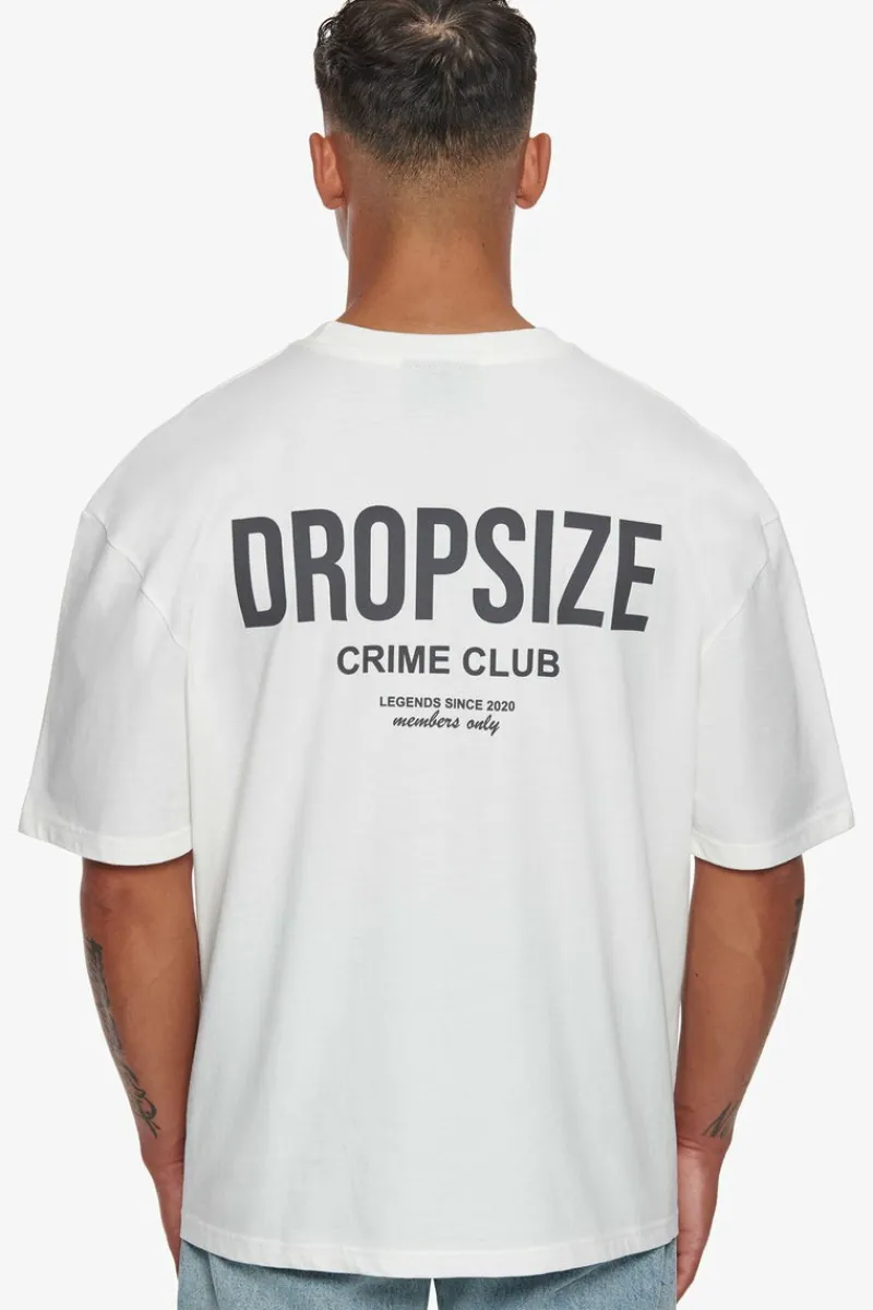 T-Shirt<Dropsize Heavy Oversize Crime Club T-Shirt Cream White