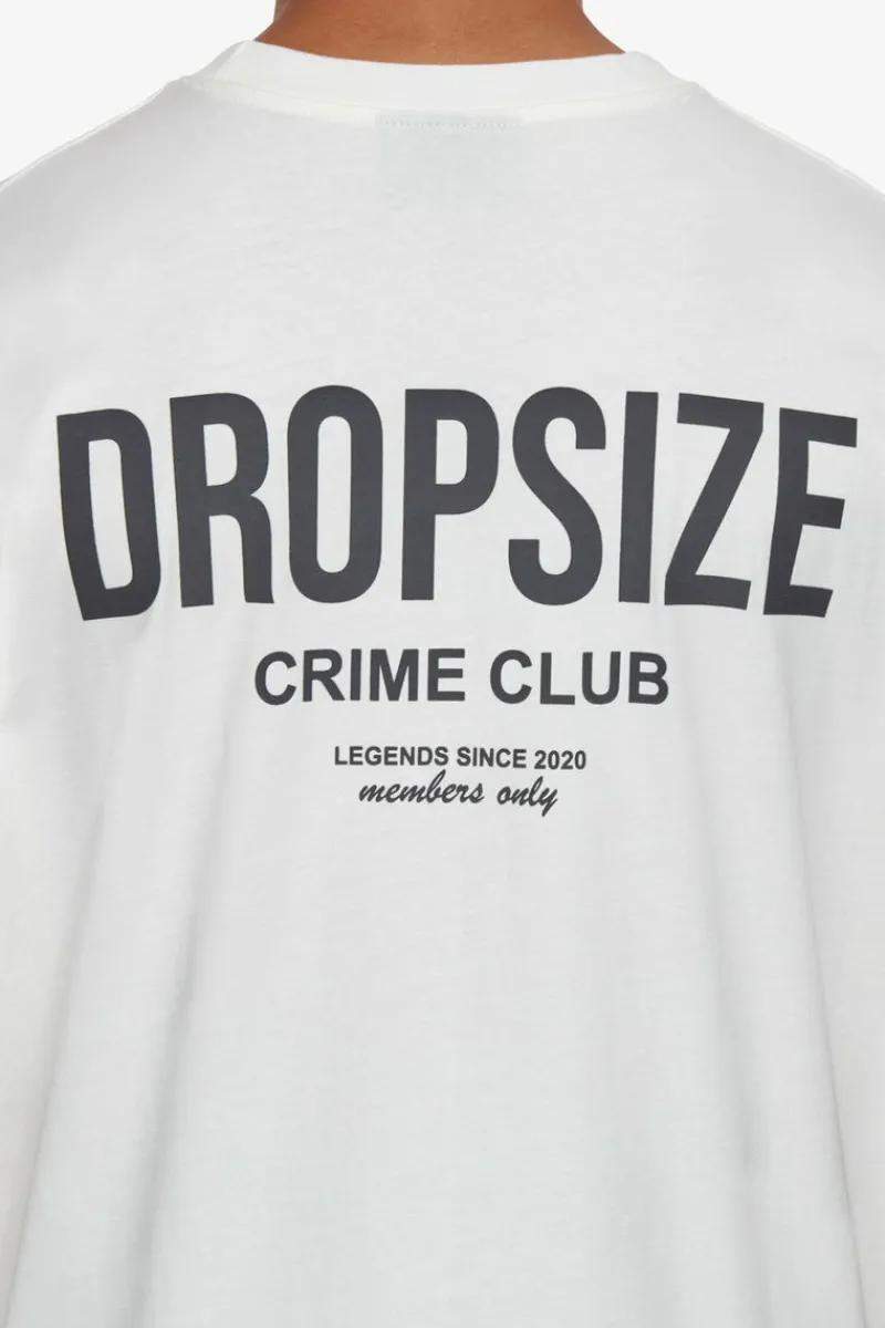T-Shirt<Dropsize Heavy Oversize Crime Club T-Shirt Cream White