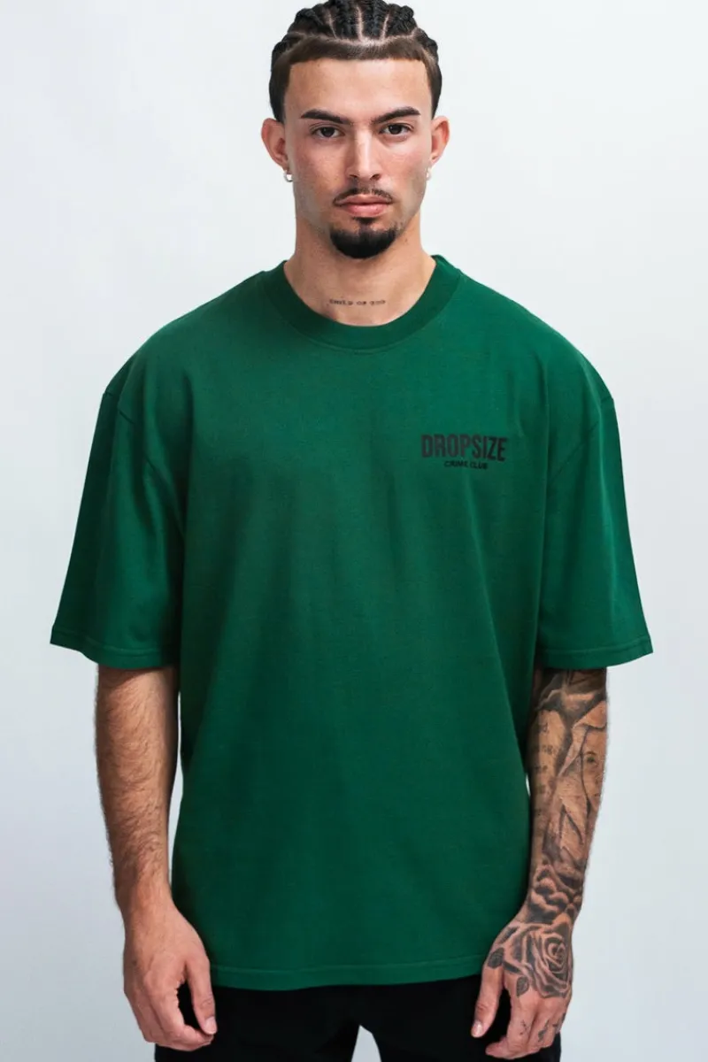 T-Shirt<Dropsize Heavy Oversize Crime Club T-Shirt Green