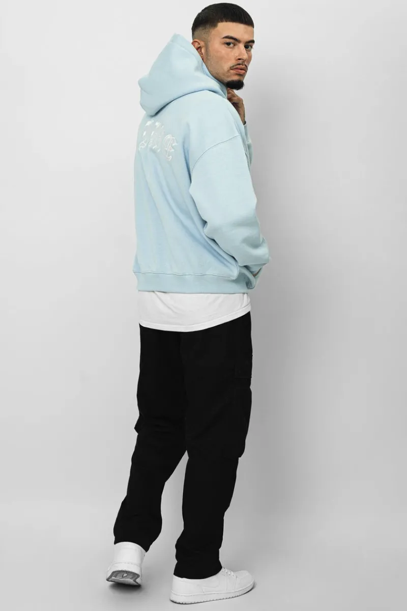 Hoodie<Dropsize Heavy Oversize Crime Hoodie Baby Blue