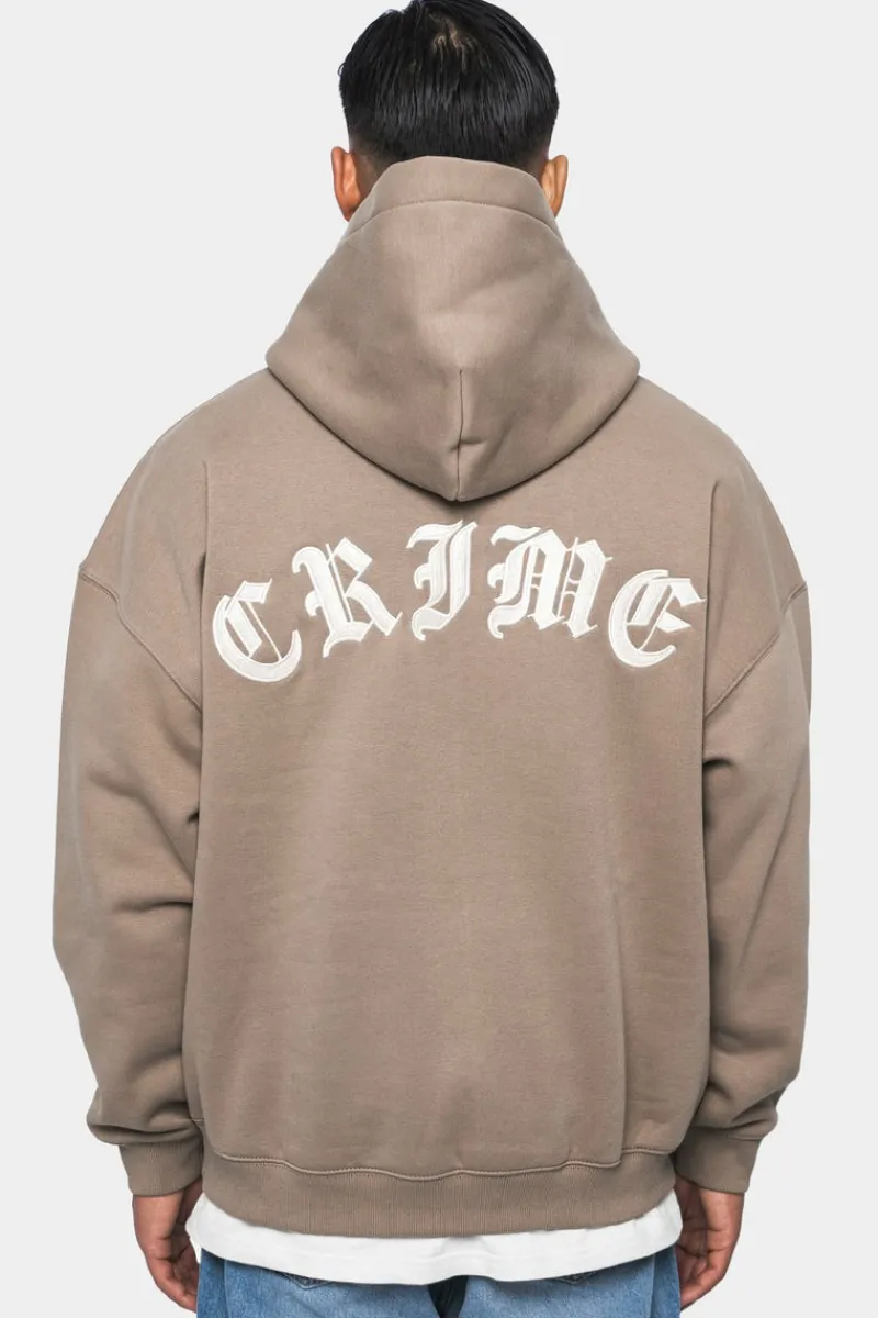 Hoodie<Dropsize Heavy Oversize Crime Hoodie Silver Mink