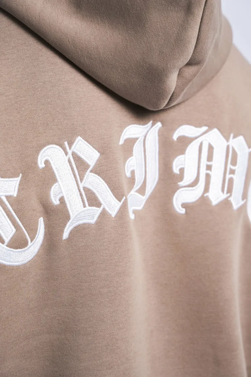 Hoodie<Dropsize Heavy Oversize Crime Hoodie Silver Mink