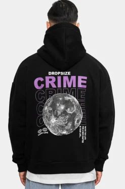 Hoodie<Dropsize Heavy Oversize Crimemoon Hoodie Black