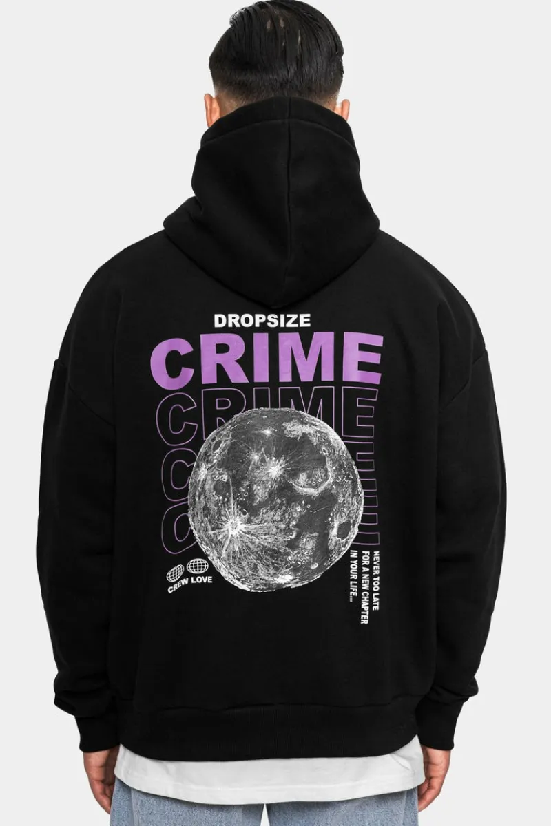 Hoodie<Dropsize Heavy Oversize Crimemoon Hoodie Black