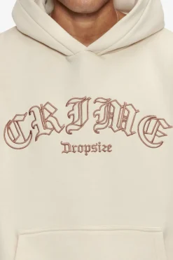 Hoodie<Dropsize Heavy Oversize Crime Outline Hoodie Coconut Milk