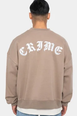 Sweater<Dropsize Heavy Oversize Crime Sweater Silver Mink