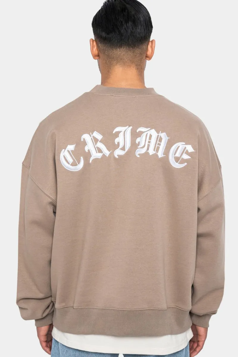 Sweater<Dropsize Heavy Oversize Crime Sweater Silver Mink