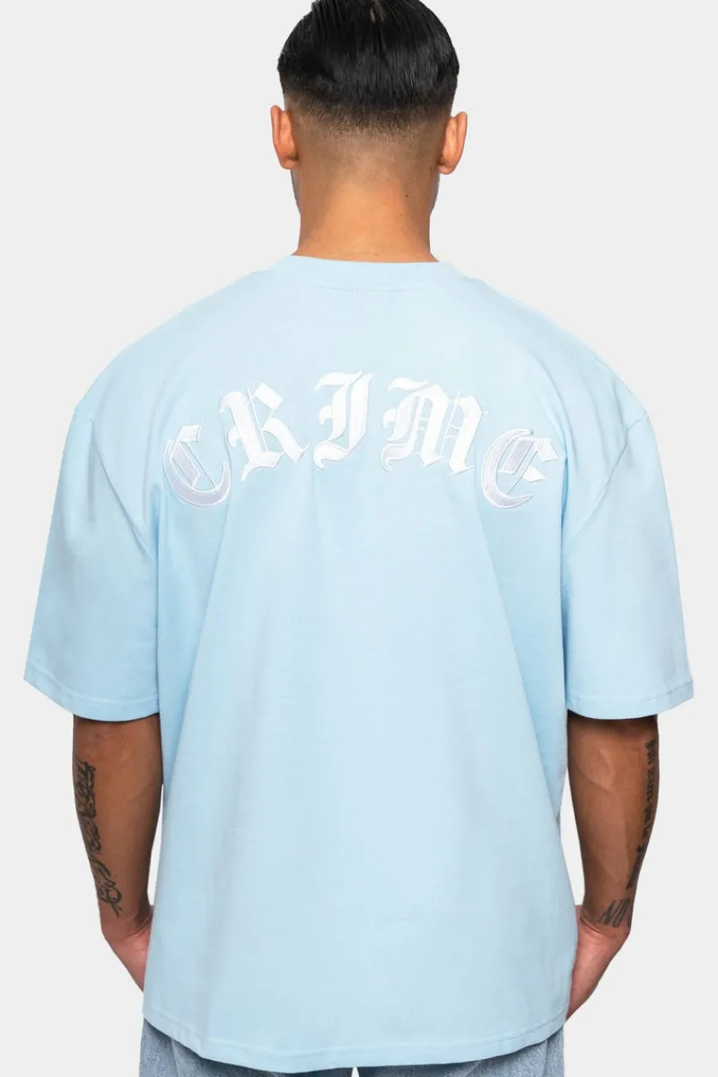 T-Shirt<Dropsize Heavy Oversize Crime Tshirt Baby Blue
