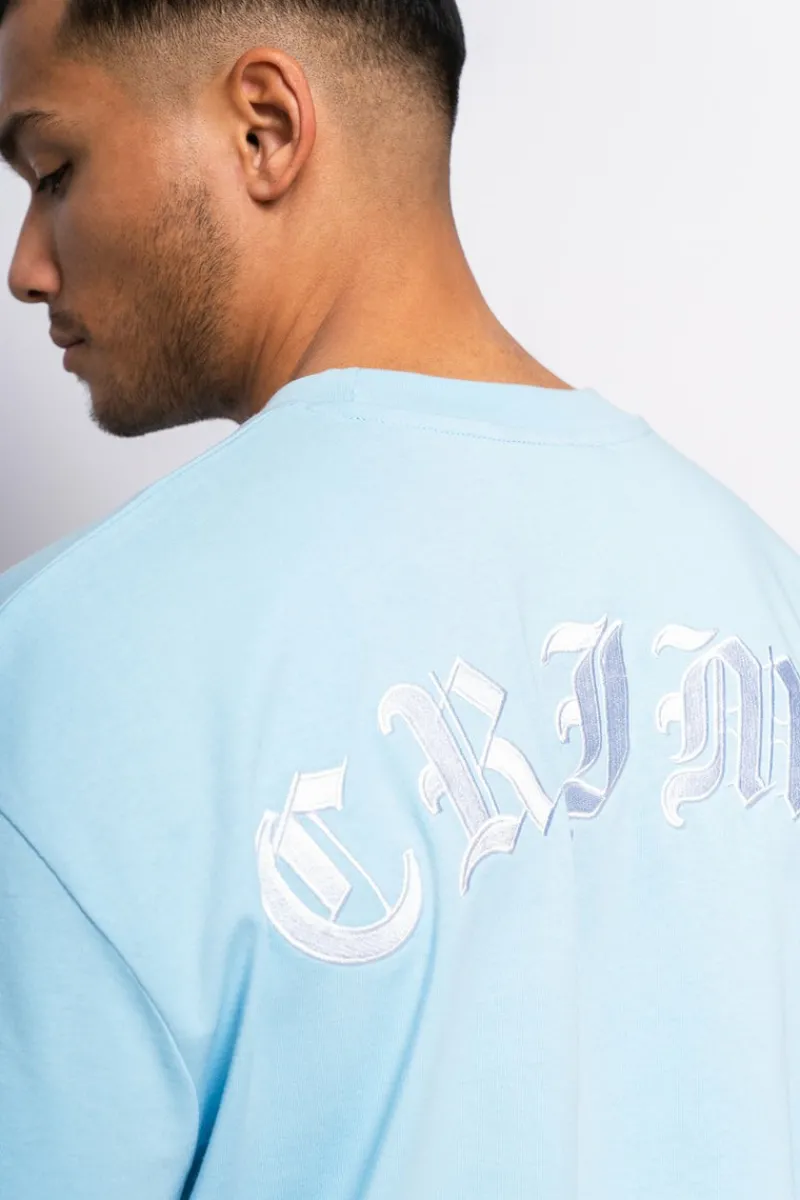 T-Shirt<Dropsize Heavy Oversize Crime Tshirt Baby Blue