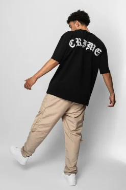 T-Shirt<Dropsize Heavy Oversize Crime T-Shirt Black