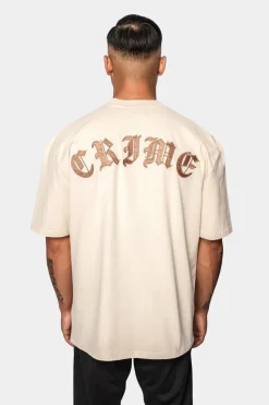 T-Shirt<Dropsize Heavy Oversize Crime T-Shirt Coconut Milk