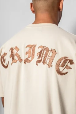T-Shirt<Dropsize Heavy Oversize Crime T-Shirt Coconut Milk