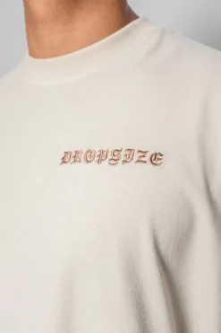 T-Shirt<Dropsize Heavy Oversize Crime T-Shirt Coconut Milk