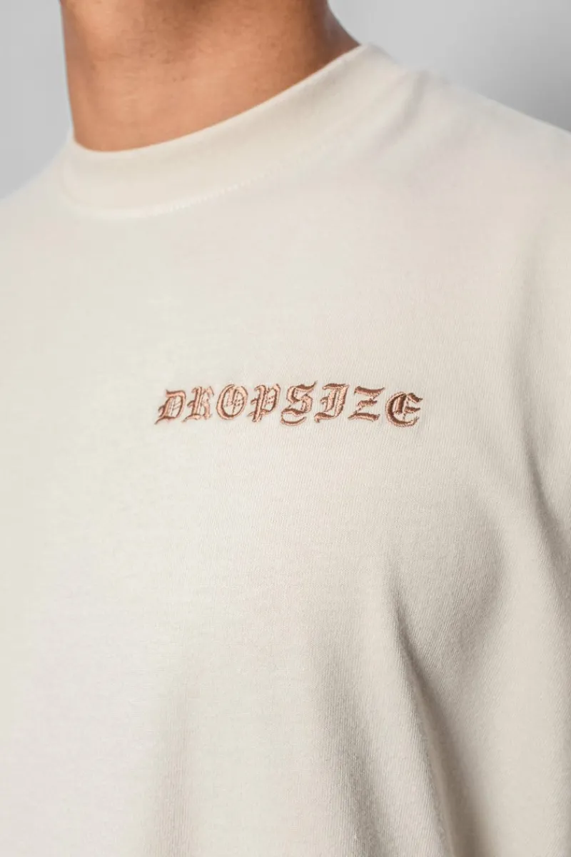 T-Shirt<Dropsize Heavy Oversize Crime T-Shirt Coconut Milk