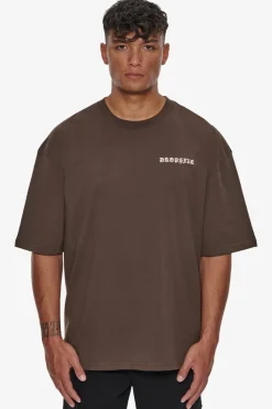 T-Shirt<Dropsize Heavy Oversize Crime T-Shirt Chocolate Brown