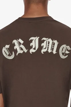T-Shirt<Dropsize Heavy Oversize Crime T-Shirt Chocolate Brown