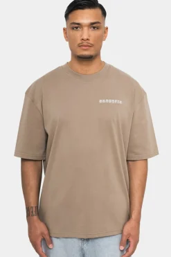 T-Shirt<Dropsize Heavy Oversize Crime T-Shirt Silver Mink